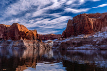 Load image into Gallery viewer, "Snow Wonderland 2023 - Lake Powell, UT - Fine Art Print on Hahnemühle Photo Rag paper."