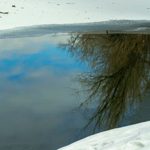 Load image into Gallery viewer, Photograph of a neck gaiter print from Ana's Camera Work with beautiful winter colors