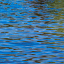 Load image into Gallery viewer, A photograph of vibrant reflection on the lake, blue and green colors.