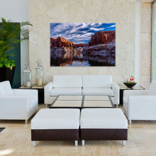 Load image into Gallery viewer, "Snow Wonderland 40" x 60" - Enchanting art in a spacious room, showcasing its grandeur and impact."