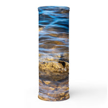 Load image into Gallery viewer, All-over underwater rock print on a simple fit neck gaiter. Tube view