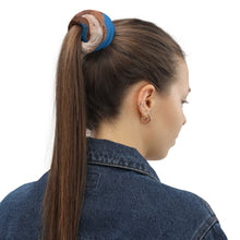 Load image into Gallery viewer, This neck gaiter is a versatile accessory that doubles as a wristband and is printed with Lake Powell. Right view