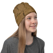 Load image into Gallery viewer, Right front view of an all over print neck gaiter on terracota colors