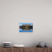 Load image into Gallery viewer, Limited edition photograph, size 8x12", pine conifers and blue sky reflected over Crystal Lake, Utah.