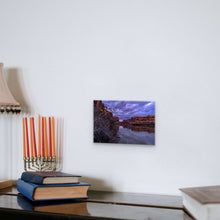 Load image into Gallery viewer, Limited edition photograph, size 8x12", of an evening twilight, on the Colorado River in Utah, rock formations reflecting in the water.