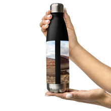 Load image into Gallery viewer, Stainless steel water bottle black 17 oz.  Back side view, showing details