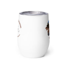 Load image into Gallery viewer, Wine tumbler, white with Flaming Gorge, UT printed on the back side.
