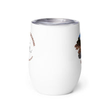Load image into Gallery viewer, Wine tumbler, white with Flaming Gorge, UT printed on the back side.