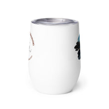 Load image into Gallery viewer, Wine tumbler, white with East Canyon Reservoir, UT printed on the back side.