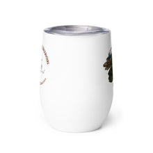 Load image into Gallery viewer, Wine tumbler, white with Willard Bay Reservoir, UT printed on the back side.
