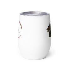 Load image into Gallery viewer, Wine tumbler, white with Willard Bay Reservoir, UT printed on the back side.
