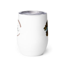 Load image into Gallery viewer, Wine tumbler, white with Navajo Lake, UT printed on the back side.
