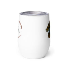 Load image into Gallery viewer, Wine tumbler, white with Navajo Lake, UT printed on the back side.
