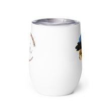 Load image into Gallery viewer, Wine tumbler, white with Mirror Lake, UT printed on the back side.
