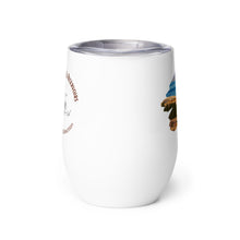 Load image into Gallery viewer, Wine tumbler, white with Bear Lake, UT printed on the back side.
