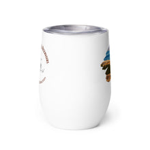 Load image into Gallery viewer, Wine tumbler, white with Bear Lake, UT printed on the back side.