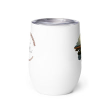 Load image into Gallery viewer, Wine tumbler, white with Great Salt Lake, UT printed on the back side.
