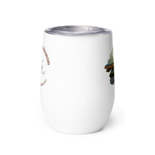 Load image into Gallery viewer, Wine tumbler, white with Great Salt Lake, UT printed on the back side.