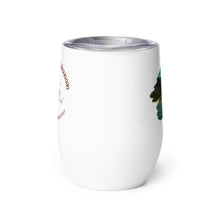 Load image into Gallery viewer, Wine tumbler, white with Strawberry Reservoir, UT printed on the back side.
