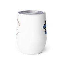Load image into Gallery viewer, Wine tumbler, white with Lost Creek Reservoir, UT printed on the back side.
