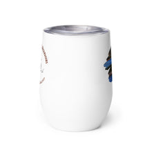 Load image into Gallery viewer, Wine tumbler, white with Lost Creek Reservoir, UT printed on the back side.