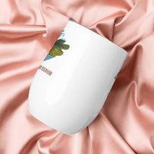 Load image into Gallery viewer, Wine tumbler, white with Strawberry Reservoir, UT printed comparing colors.