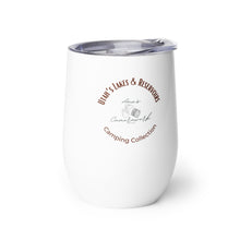 Load image into Gallery viewer, Collectible wine tumbler, white with Utah’s Lakes & Reservoirs, printed on the right side.