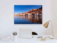 Load image into Gallery viewer, "’Layers of Time’ 24" x 36" - Elegance white office wall, offering a striking contrast with this captivating piece."