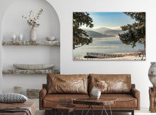 Load image into Gallery viewer, •	" Spirit of God 40" x 60" - Impeccable elegance in a living room with brown sofas, showcasing the print's grandeur."