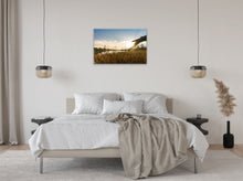 Load image into Gallery viewer, •	"’Summer Sunset’ 24" x 36" - Tranquility in a beige boho bedroom, bringing the ephemeral beauty of The sunset to your personal room."