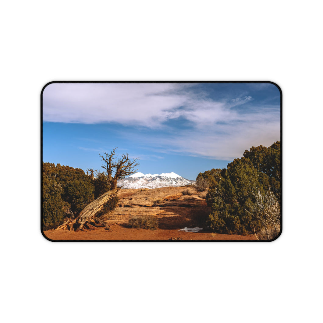 Desk Mat Winter Landscape La Sal Mountains - Ana.s.CameraWork