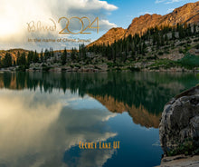 Load image into Gallery viewer, Ana Sosa&#39;s photography of Cecret Lake, UT. with blessed 2024 text.
