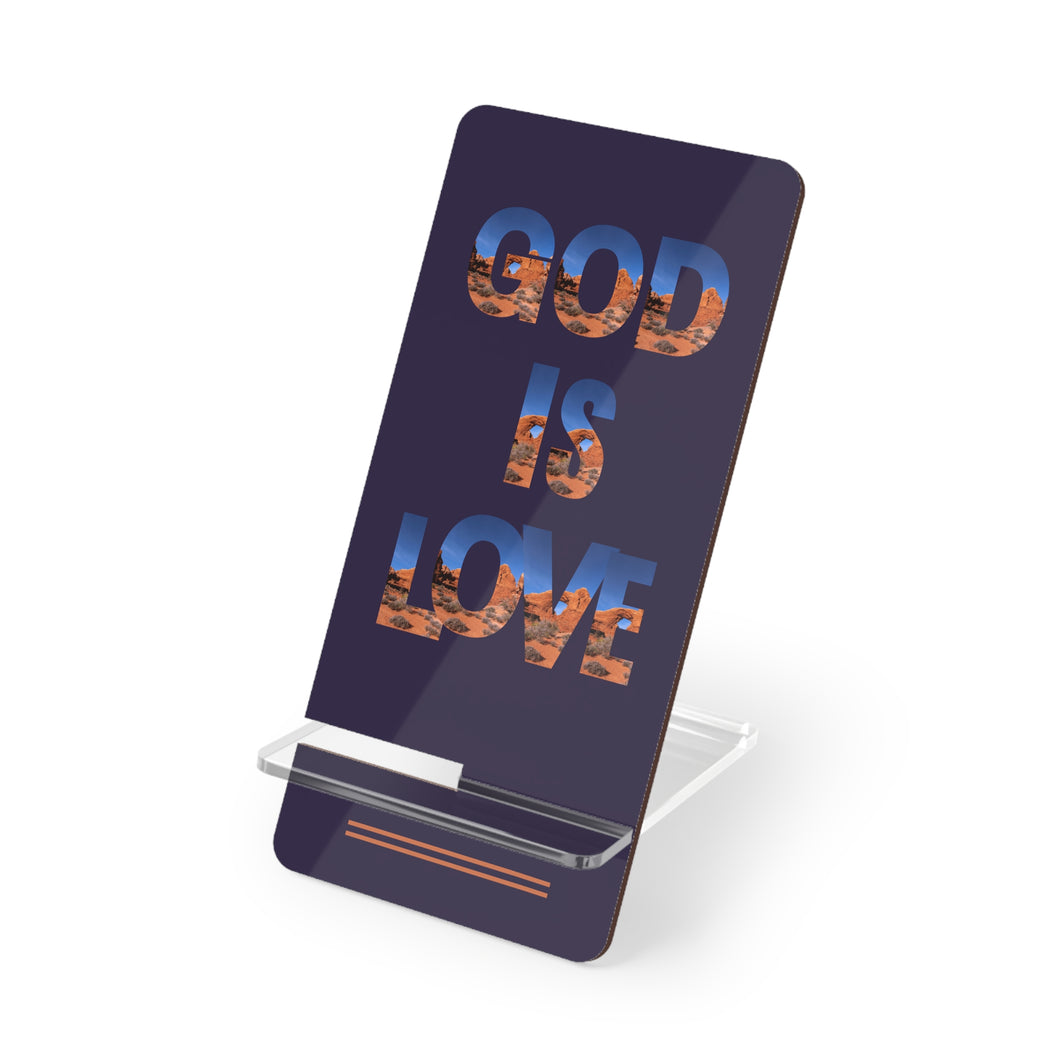 Phone Stand - God is Love Quote, Believers, Make a Difference. - Ana.s.CameraWork