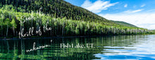Load image into Gallery viewer, Fish Lake image with a text &quot;Seek the thrill of the unknown&quot;
