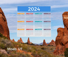 Load image into Gallery viewer, Ana Sosa&#39;s photography of Moab, UT., with 2024 calendar

