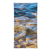 Load image into Gallery viewer, All-over underwater rock print on a simple fit neck gaiter. Back view
