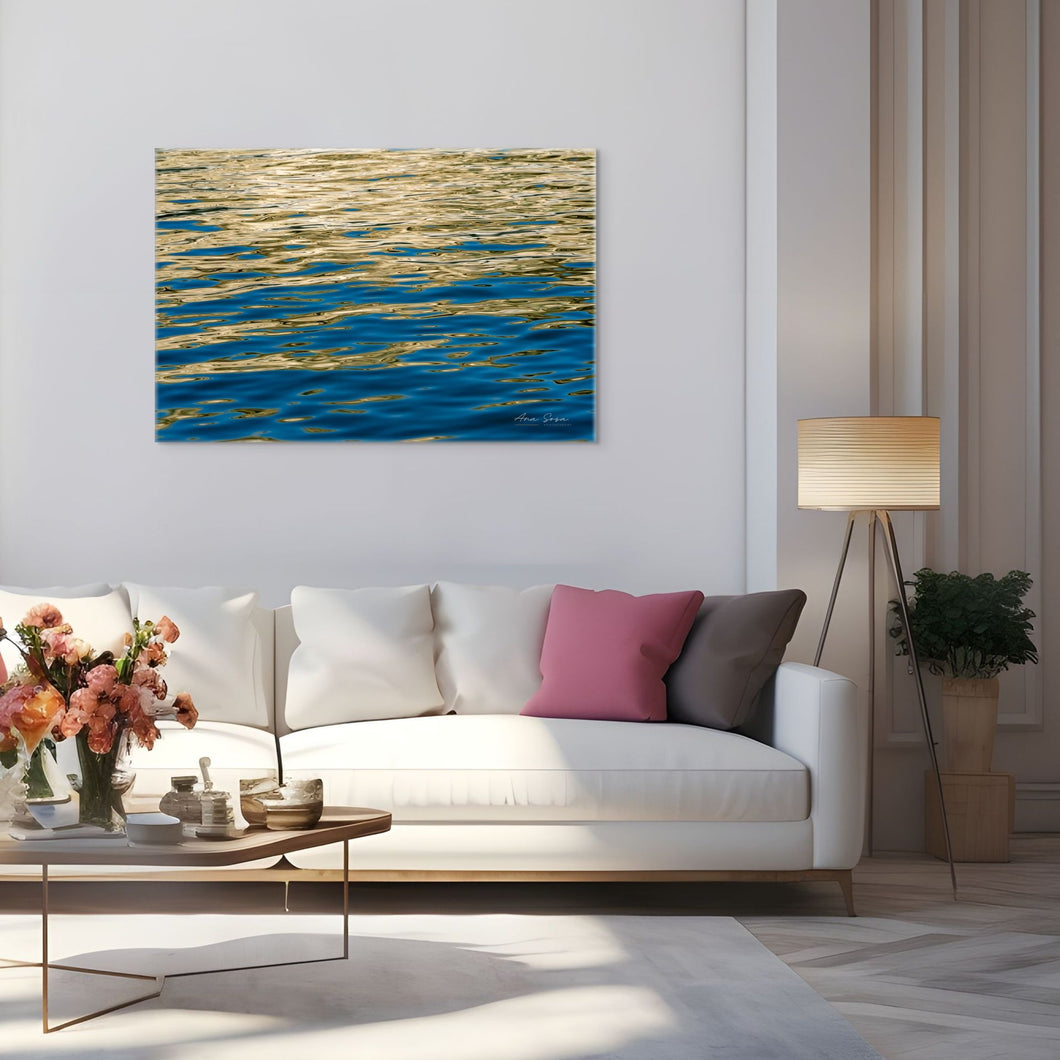 Gold & Turquoise Like Calm in Motion