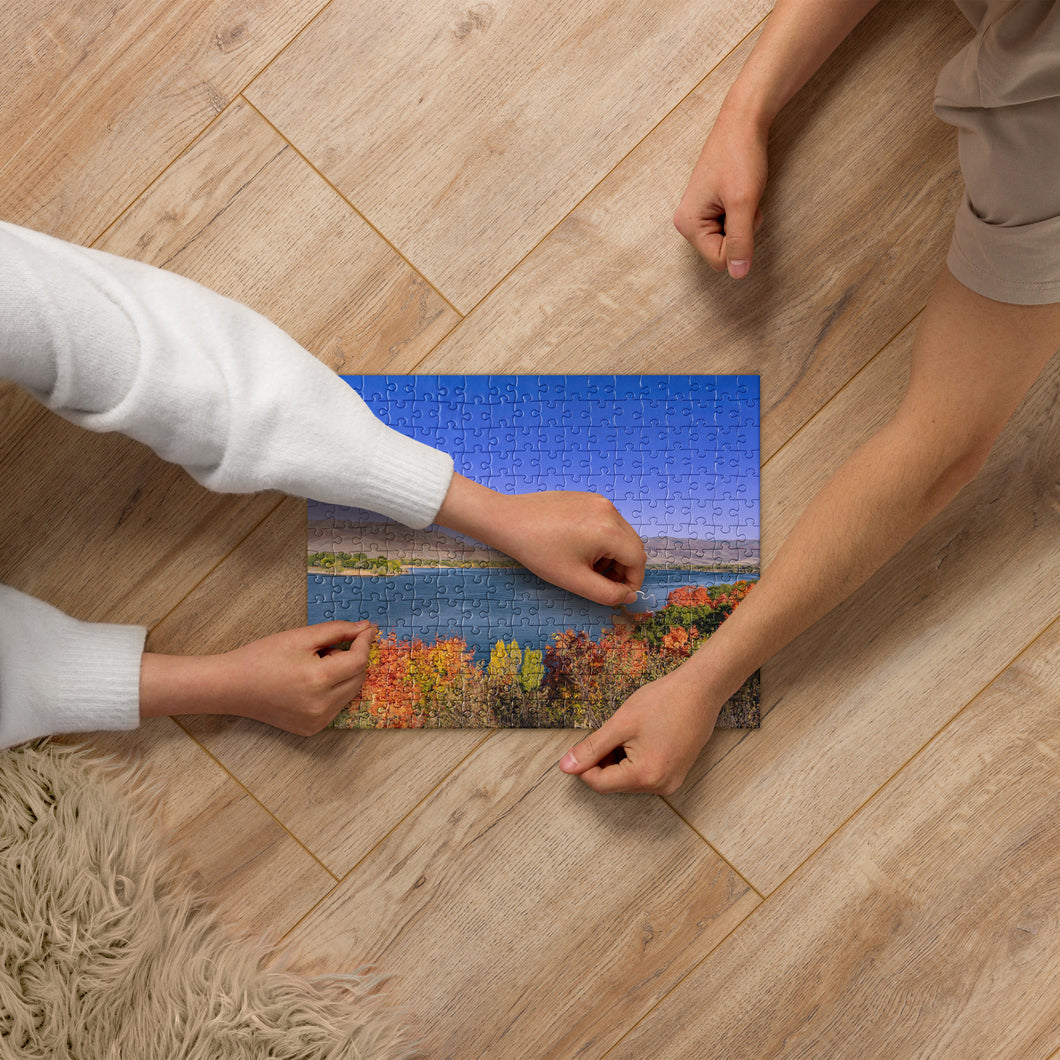 Jigsaw puzzle - Pineview Reservoir image. 252 pieces.
