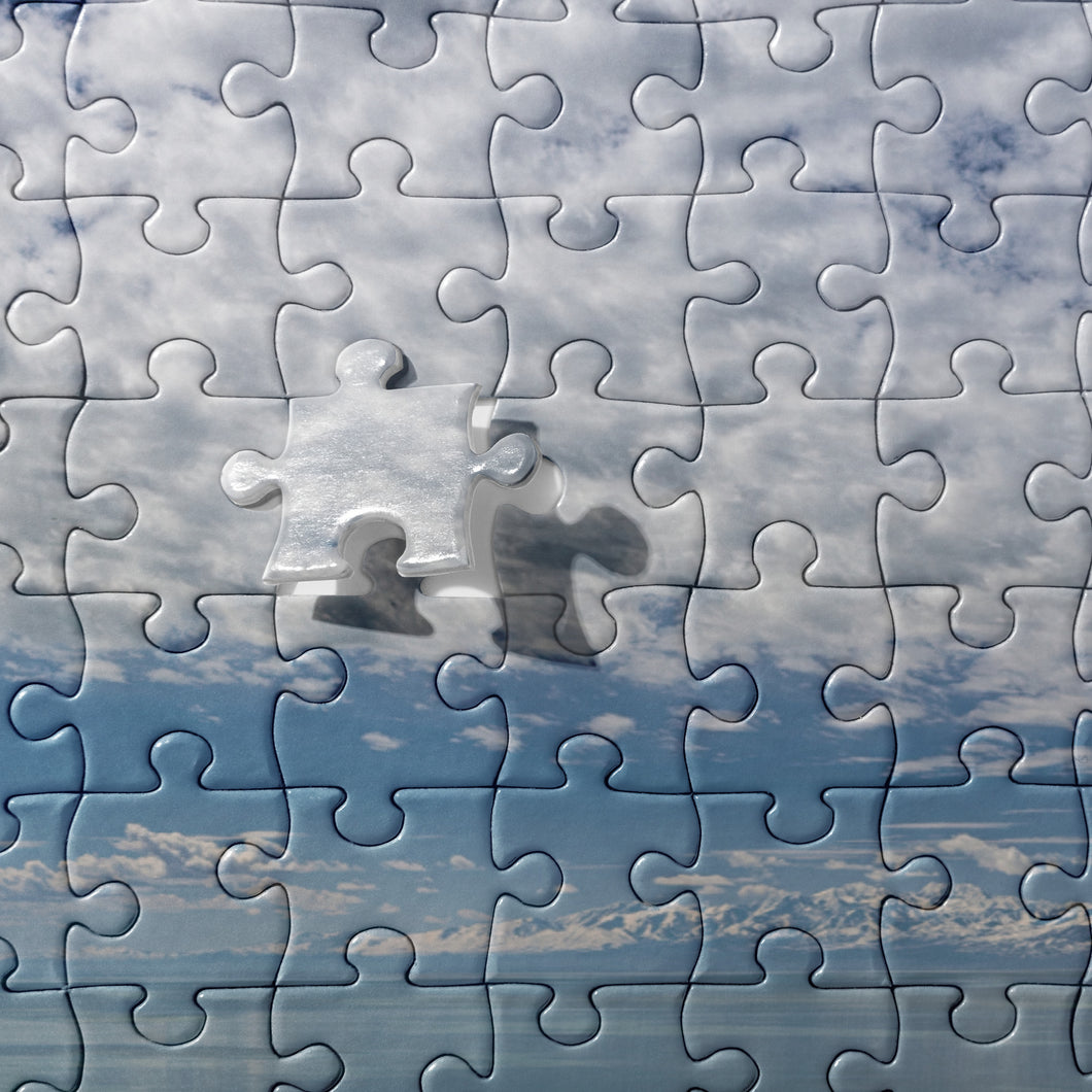 Jigsaw puzzle - Great Salt Lake image, with semi gloss finish.