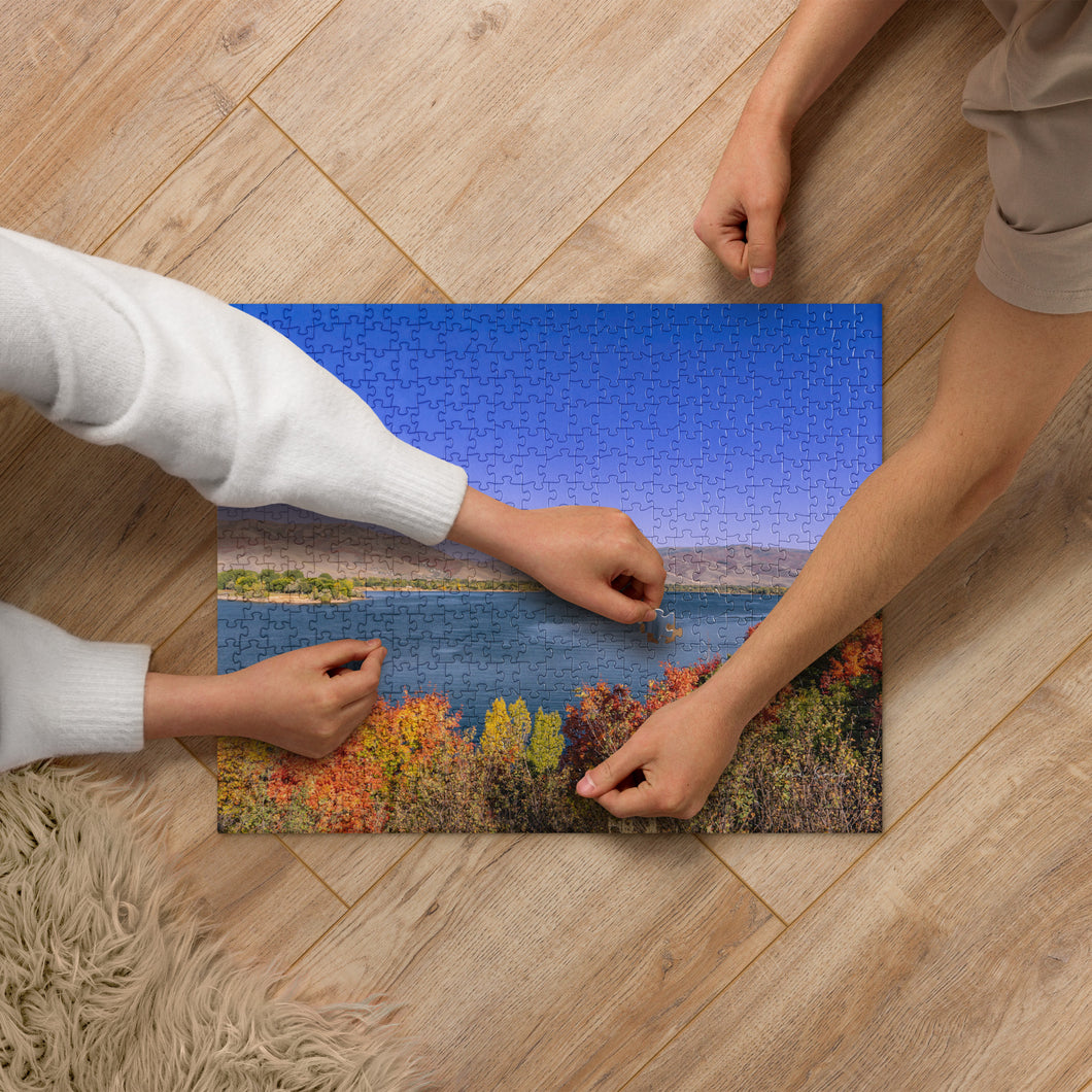 Jigsaw puzzle - Pineview Reservoir image. 520 pieces.