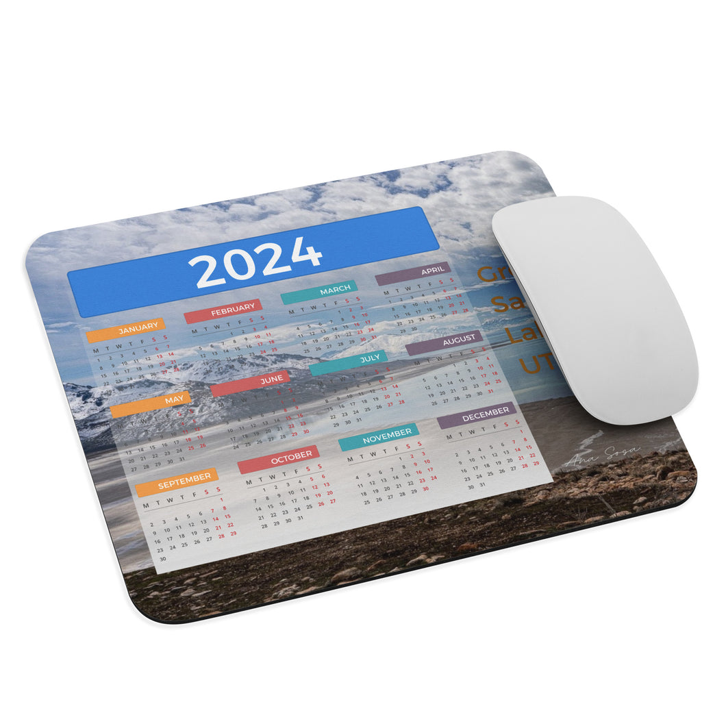 Mouse Pad. Let the snowy landscape of the Great Salt Lake inspire your daily tasks and stay organized with the included year-round calendar.
