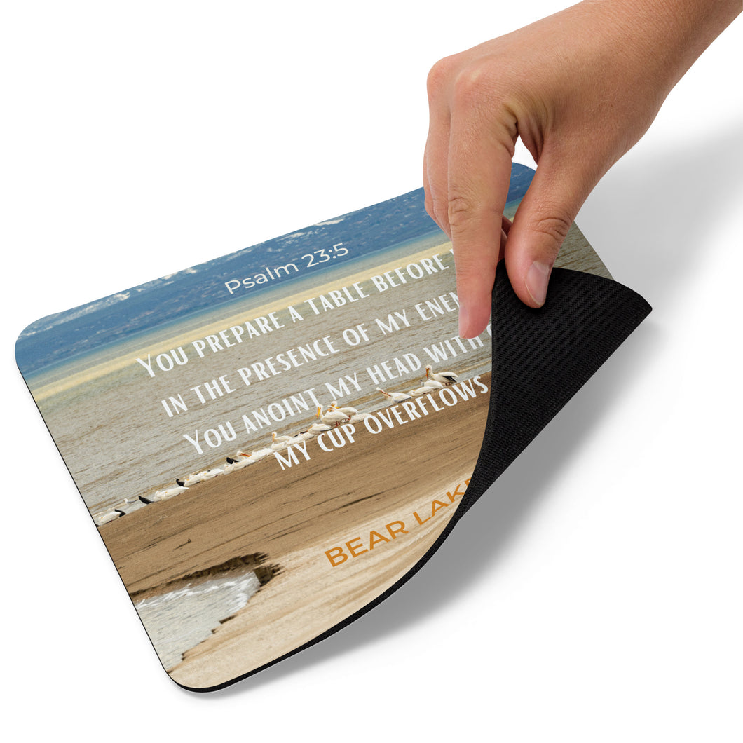 Mouse Pad, where every click is accompanied by the vibrant energy of Bear Lake and Psalm 23:5