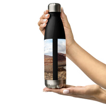 Load image into Gallery viewer, Stainless steel water bottle black 17 oz.  Back side view, showing details 
