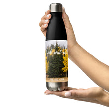 Load image into Gallery viewer, Stainless steel water bottle black 17 oz, front with Fall 2023 picture printed, Collectible!
