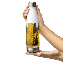 Load image into Gallery viewer, Stainless steel water bottle white 17 oz, back with Fall 2023 picture printed, Collectible!
