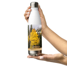 Load image into Gallery viewer, Stainless steel water bottle white 17 oz, right with Fall 2023 picture printed, Collectible!
