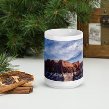 Load image into Gallery viewer, White glossy mug 15 oz  front view with Lake Powell image.
